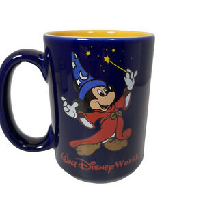 Walt Disney World Mickey Mouse Mug Fantasia 15 Oz Blue Wizard Sorcerer Cup
